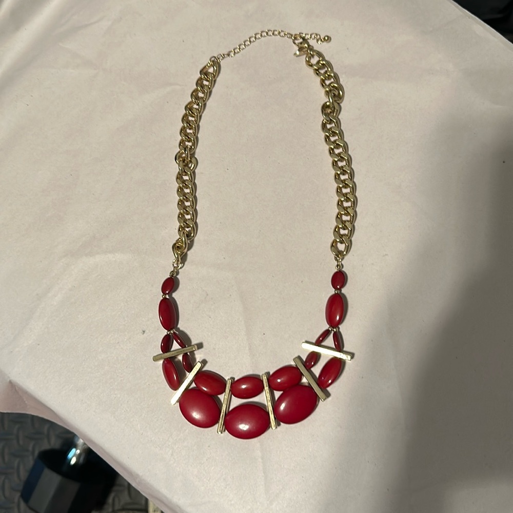 Red & Gold toned Necklace